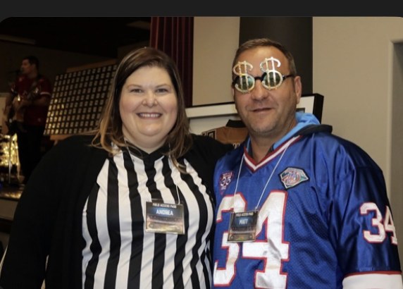 Matt Harris with a colleague at the Niagara Health annual elimination draw